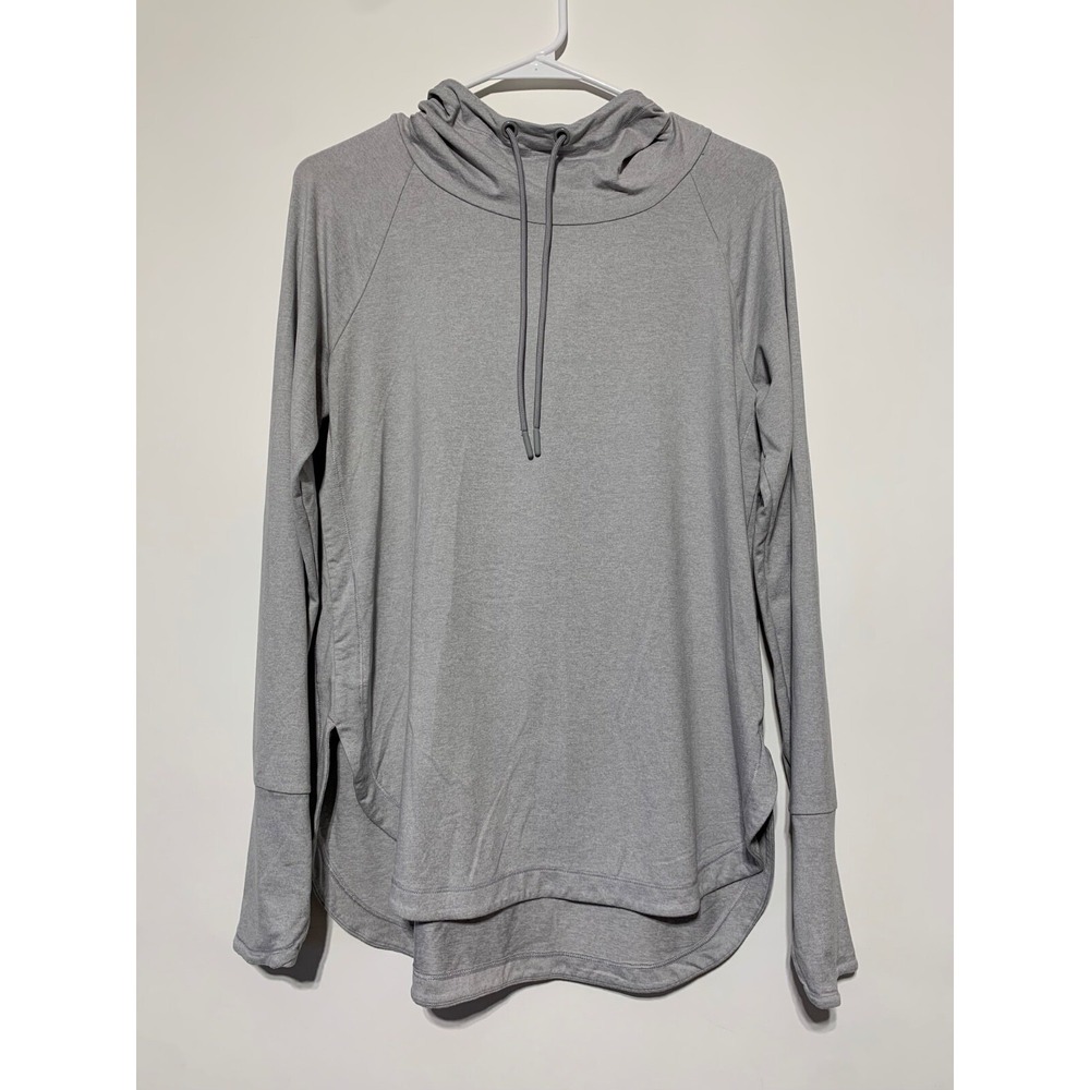 Athleta Women Size M Gray Uptempo Hoodie Sweatshirt 382882